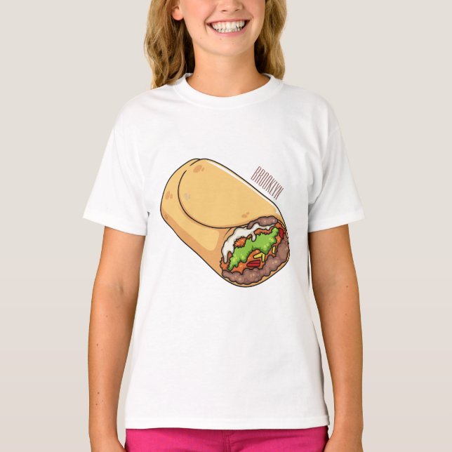 T-shirt dessin animé de Burrito (Devant)