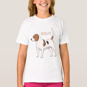T-shirt dessin animé de chien beagle