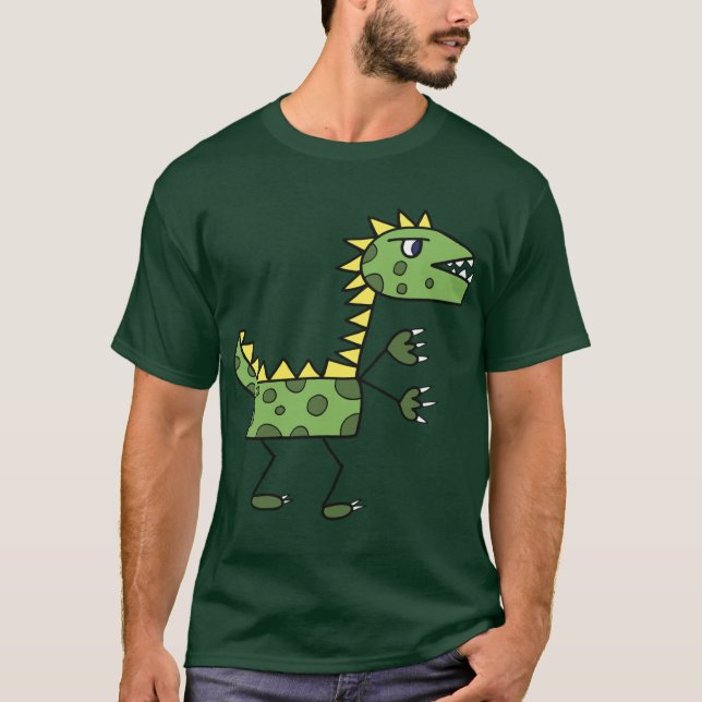 T-shirt dessin animé de dinosaure t-rex (Devant)