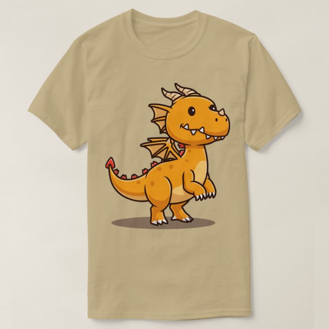 T-shirt Dessin animé de dragon mignon1 (Design devant)