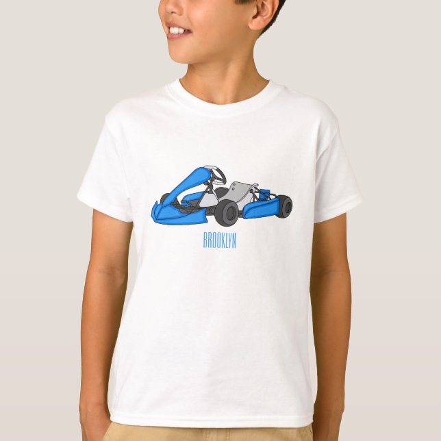 T-shirt dessin animé de Kart racing (Devant)