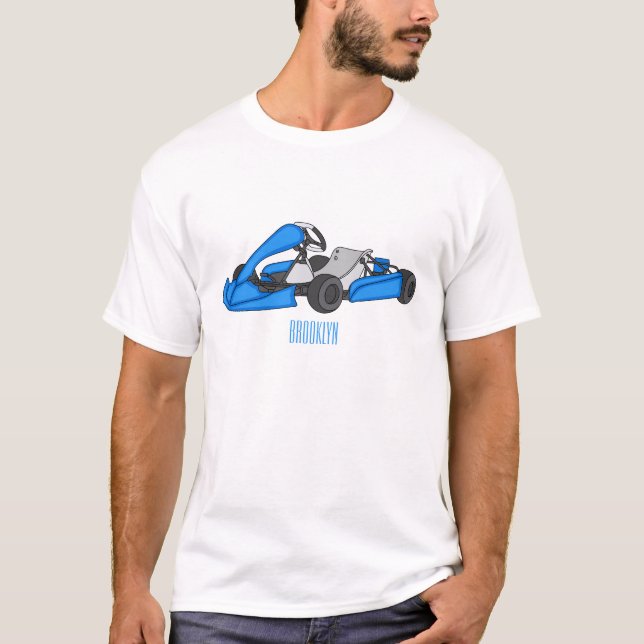 T-shirt dessin animé de Kart racing (Devant)