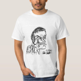T-shirt dessin animé de méchant flippant