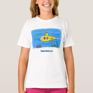 T-shirt Dessin animé de sous-marin heureux
