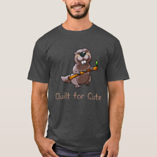 T-shirt Dessin animé drôle de castor – Construit pour être