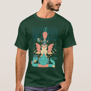 T-shirt Dessin animé Fantastique Beast Emerge From Suitca