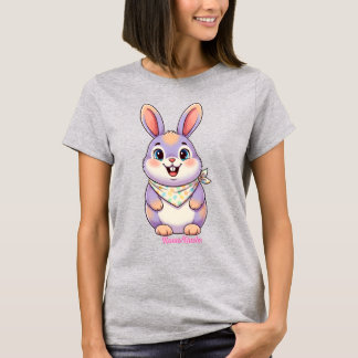 T-shirt Dessin animé mignon de lapin de Pâques