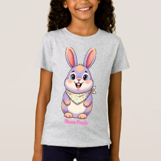 T-Shirt Dessin animé mignon de lapin de Pâques