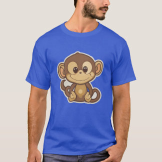 T-shirt Dessin animé singe animal rétro
