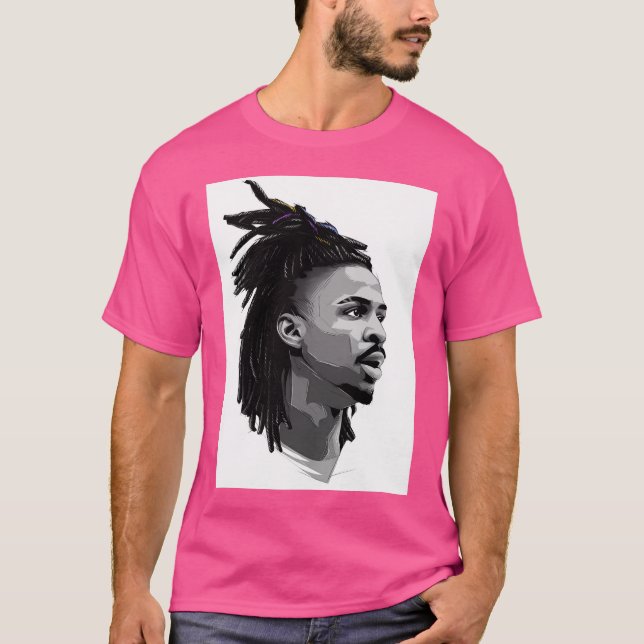 T-shirt Dessin artistique Ja Morant (Devant)