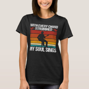 T-shirt Dessin Avec Chaque Chord Épousé Mes Chants D'Âme