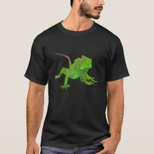 T-shirt Dessin couleur de l'iguane