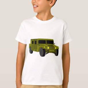 T-shirt Dessin de bande dessinée de camion d'armée
