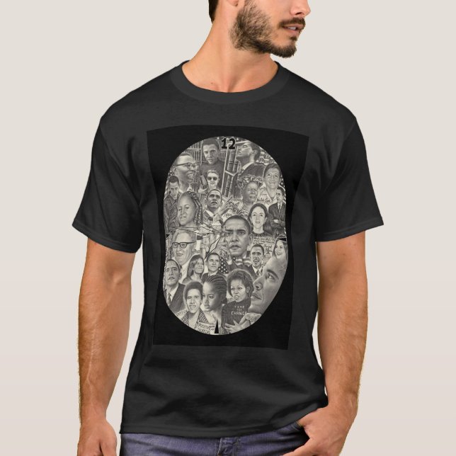 T-shirt Dessin de Barack Obama, de Michelle Obama et de (Devant)