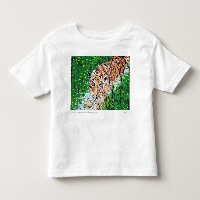 T-Shirt : Dessin de bébé d'un tigre (Devant)