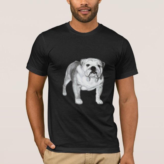 T-shirt Dessin de Bulldog anglais (Devant)