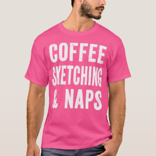 T-shirt Dessin De Café Et Naps Dessin Anime Girls Coff
