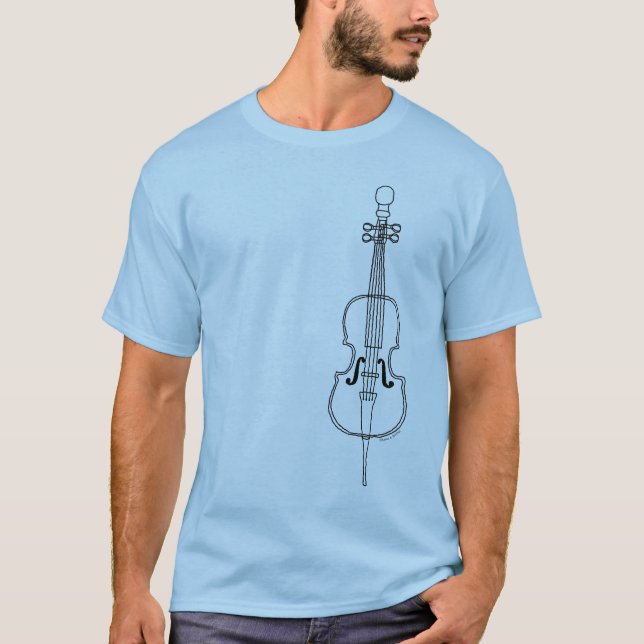 T-shirt Dessin de cello (Devant)