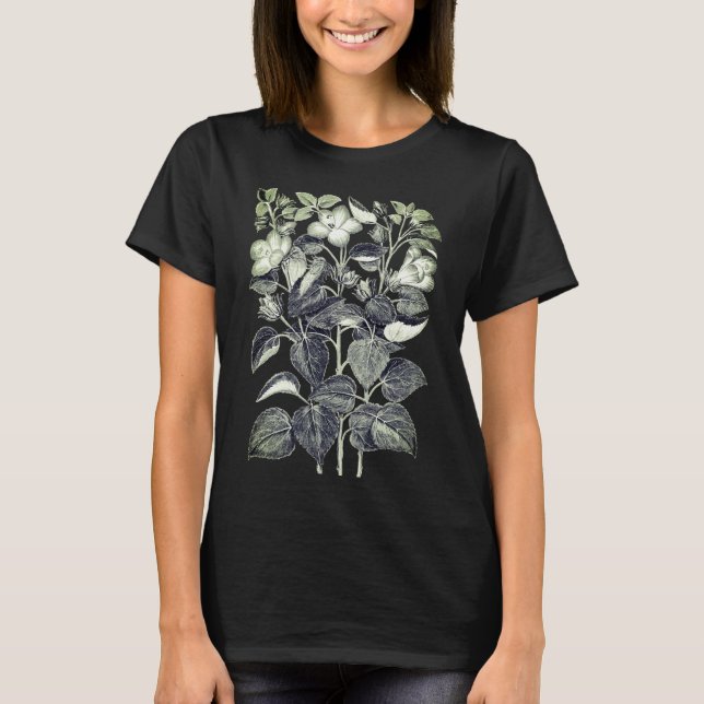 T-shirt Dessin de charbon de bois des fleurs italiennes d' (Devant)