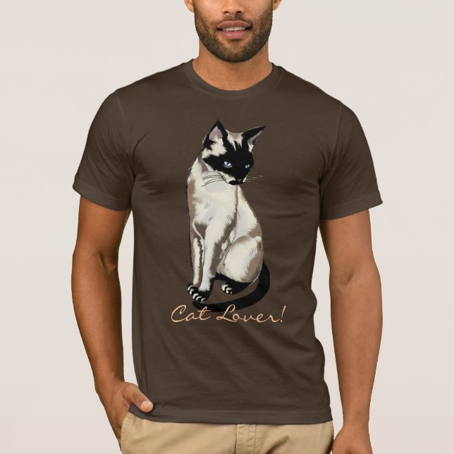 T-shirt Dessin de chat Amoureux des chats (Devant)