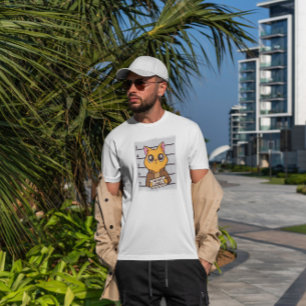 T-shirt Dessin de chat Mugshot