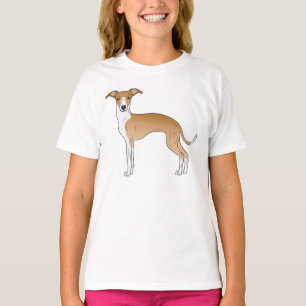 T-shirt Dessin De Chien Cute Flamand Et Blanc Italien Grey