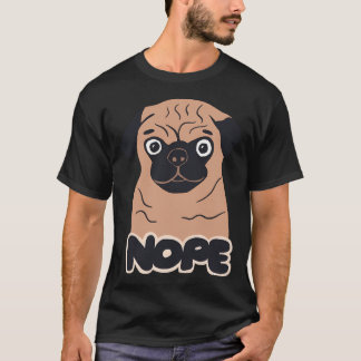 T-shirt Dessin de chien pug non
