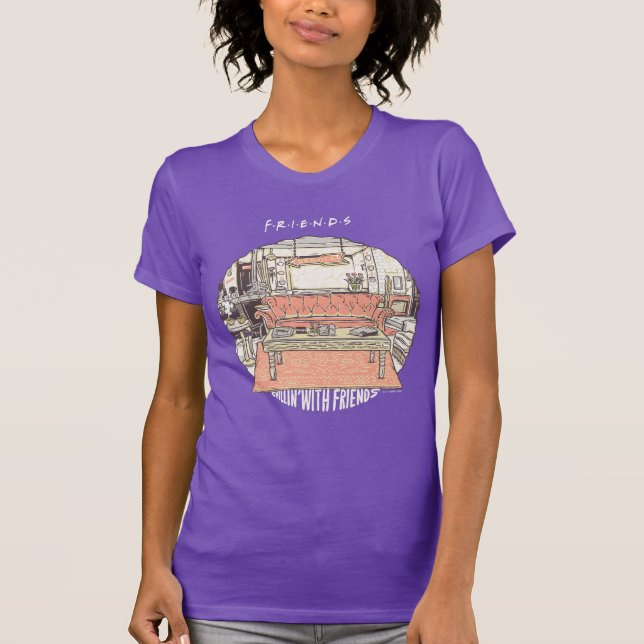 T-shirt Dessin de Chillin avec AMIS™ (Devant)