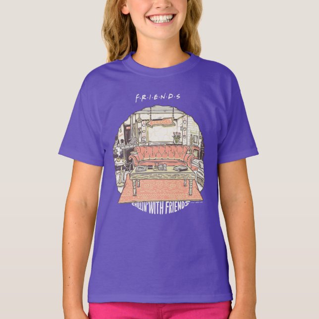 T-shirt Dessin de Chillin avec AMIS™ (Devant)