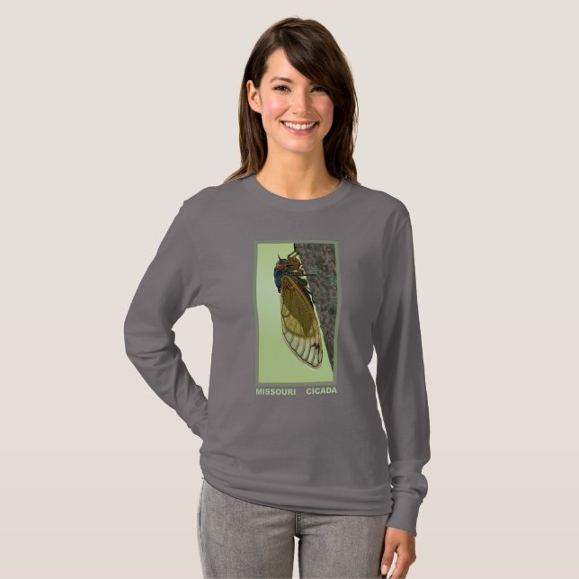 T-shirt Dessin de cigale du Missouri (Devant entier)
