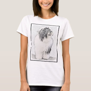 T-shirt Dessin de collie à oreilles - Joli art original de