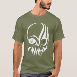 T-shirt Dessin de crâne blanc simple en gras Éffrayant