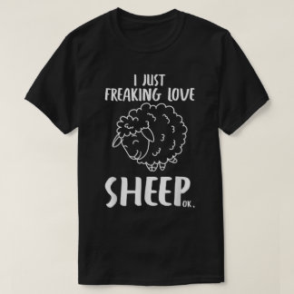 T-shirt Dessin de dessin animé mouton drôle que j'aime