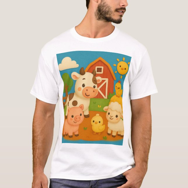 T-shirt Dessin de dessin animé pour enfants de bébés anima (Devant)