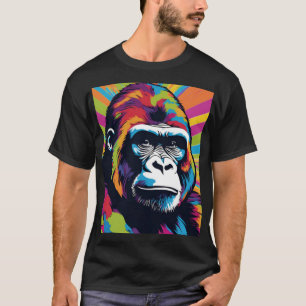 T-shirt Dessin de dessin de peinture Gorilla Pop