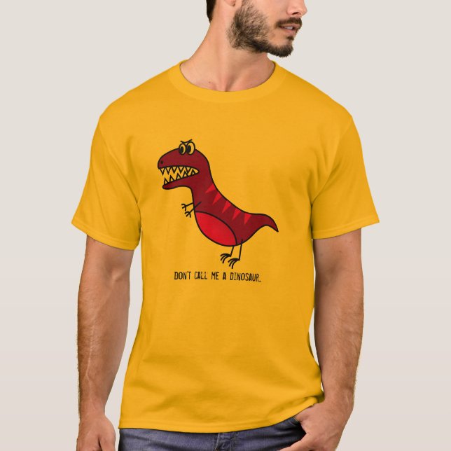 T-shirt Dessin de dinosaure violet drôle avec slogan (Devant)