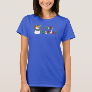 T-shirt Dessin de Feliz Navidad Spanish Snowman