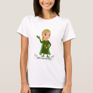 T-shirt Dessin de fille super-héros personnalisé