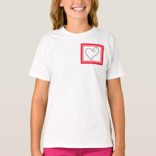 T-shirt Dessin de forme de cœur élégant