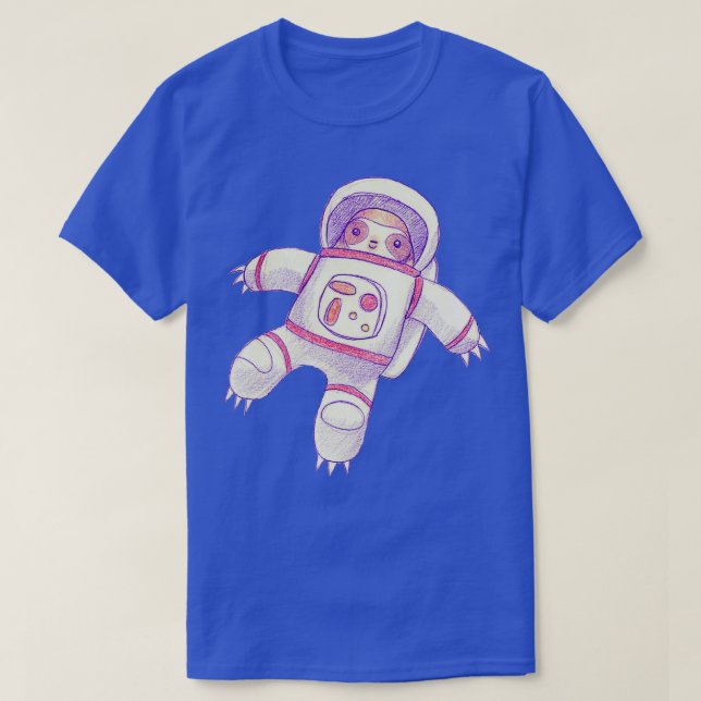 T-shirt Dessin de la fente d'astronaute (Design devant)