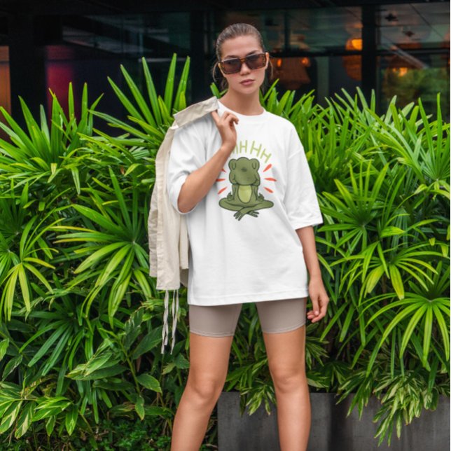 T-shirt Dessin de la grenouille de méditation (Créateur téléchargé)