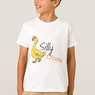 T-shirt Dessin de la main jaune dessiné sur l'oie bestial