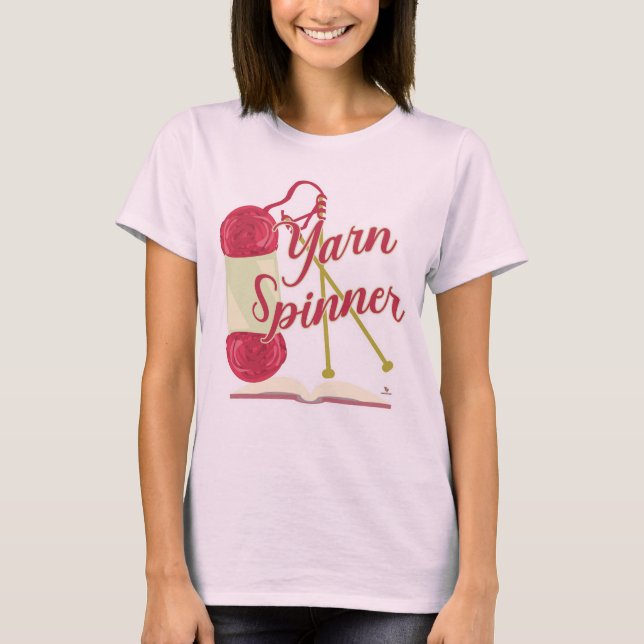 T-shirt Dessin de l'écrivain amusant de tourneur de fils (Devant)