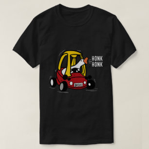 T-shirt Dessin de l'oie idiote au volant Mémé Klaxon Klaxo