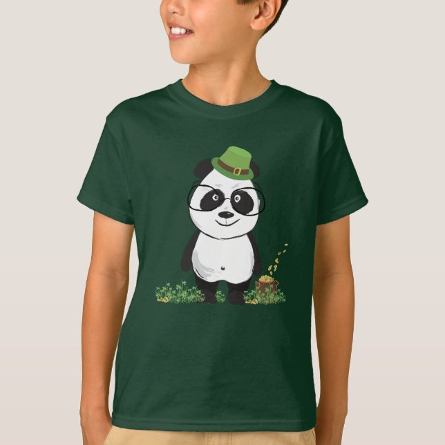 T-shirt Dessin de l'ours de Jour de la Saint Patrick de Hi (Devant)
