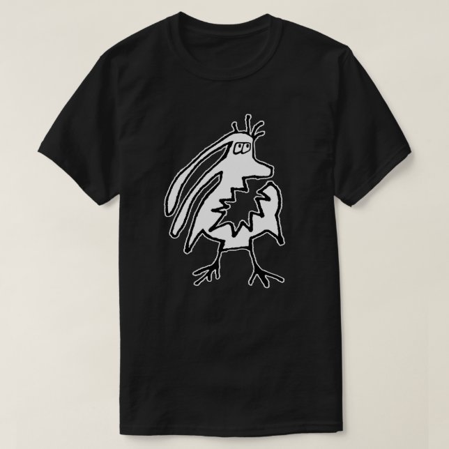 T-shirt Dessin de monstre de créature drôle en colère (Design devant)