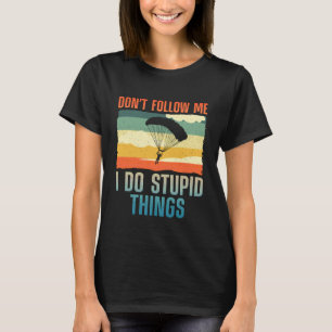 T-shirt Dessin de parachutisme drôle drôle pour hommes fem