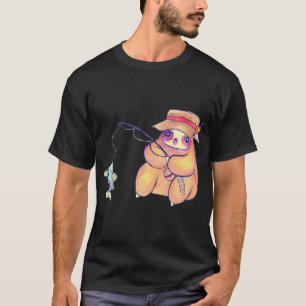T-shirt Dessin de paresseux pêcheur
