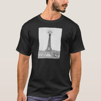 T-shirt Dessin de Tour Eiffel de Paris, le Texas