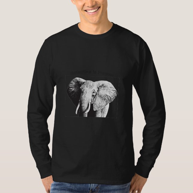 T-shirt Dessin d'éléphants de Bush en Afrique (Devant)